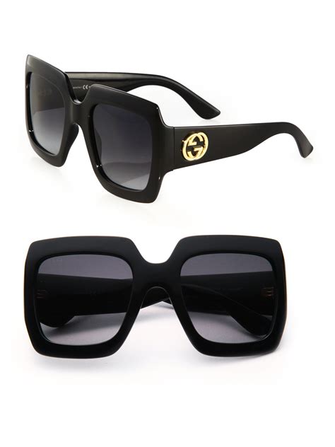 gucci 54mm oversized square sunglasses|gucci oversized square acetate sunglasses.